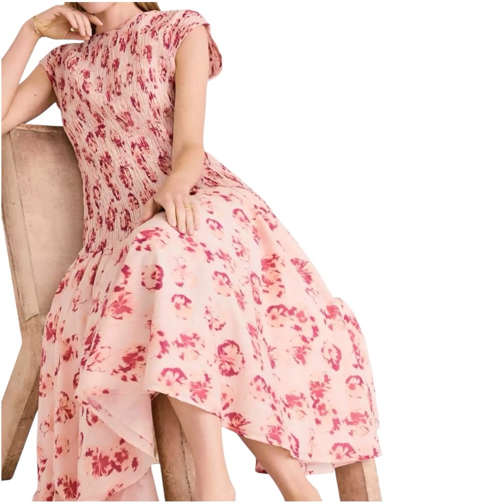 Merlette Stijl Dress in Orchid Ikat Floral Print | XS
